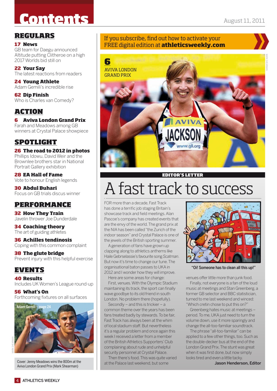 AW – Athletics Weekly Magazine Preview Pages