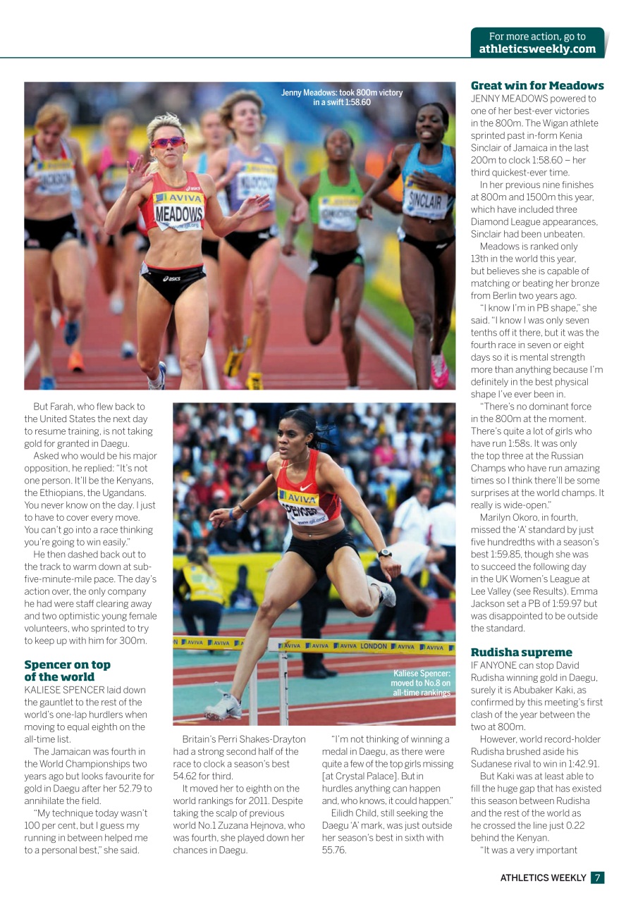 AW – Athletics Weekly Magazine Preview Pages
