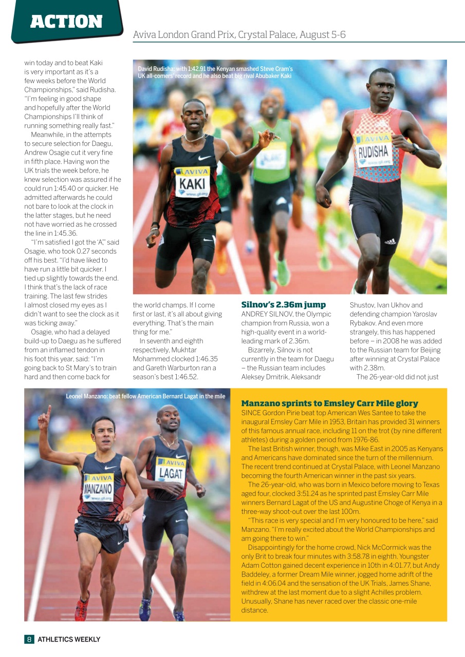 AW – Athletics Weekly Magazine Preview Pages