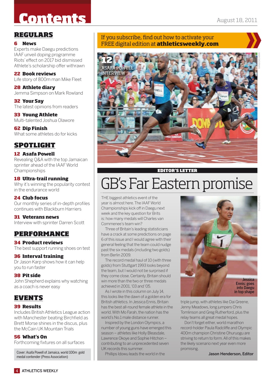 AW – Athletics Weekly Magazine Preview Pages