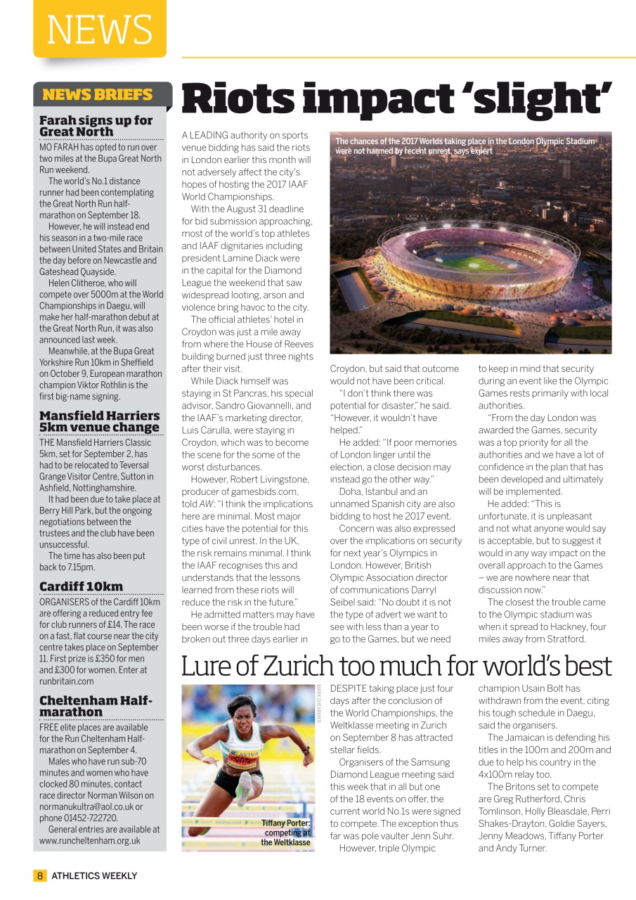 AW – Athletics Weekly Magazine Preview Pages