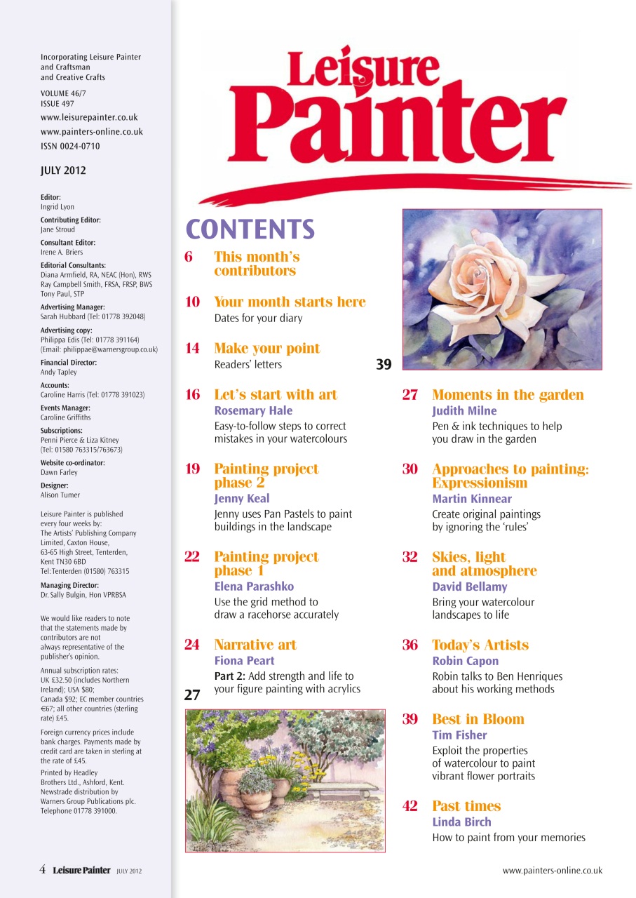 Leisure Painter & The Artist Preview Pages