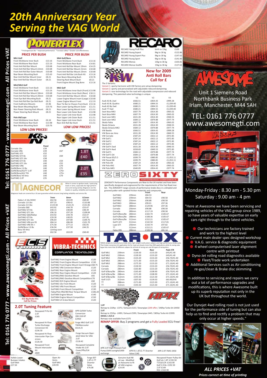 Performance VW Preview Pages