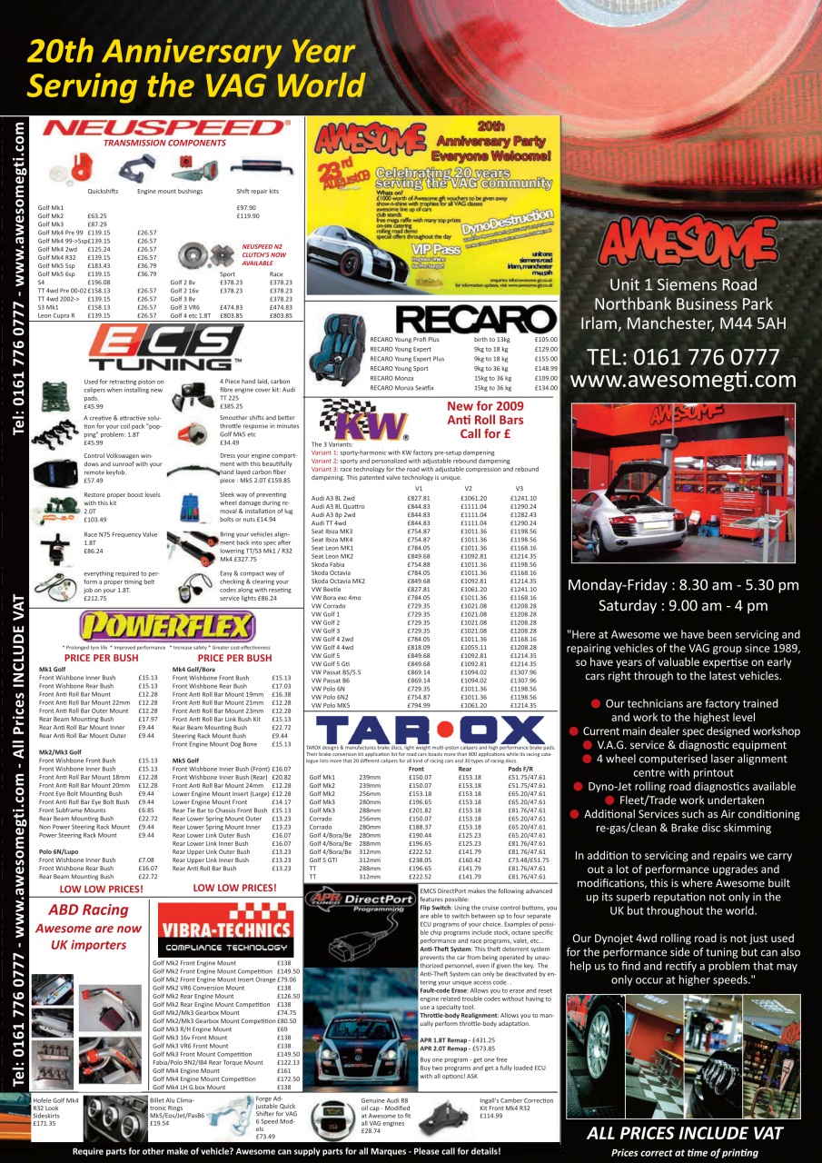 Performance VW Preview Pages