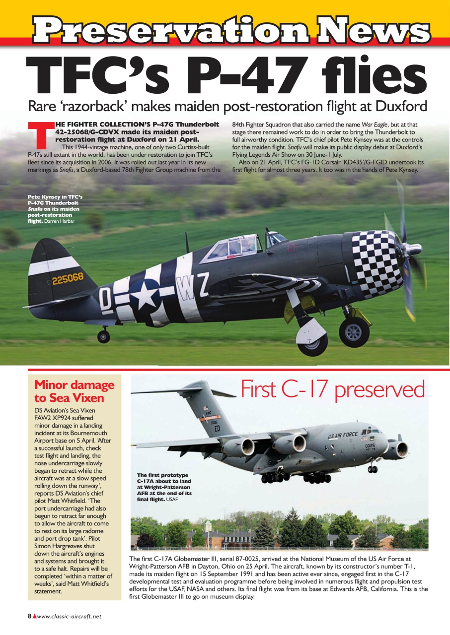 Classic Aircraft Preview Pages