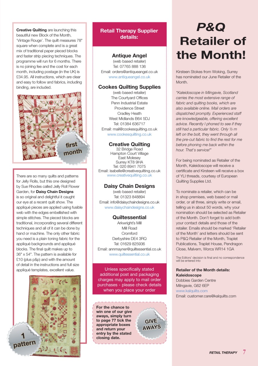 Patchwork and Quilting Preview Pages