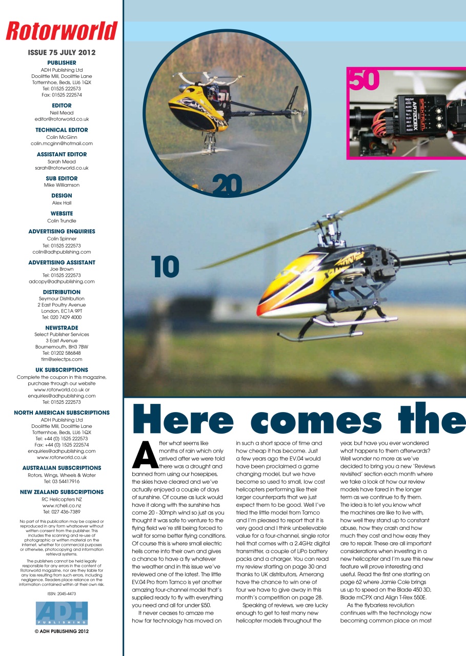 Radio Control Rotor World Preview Pages