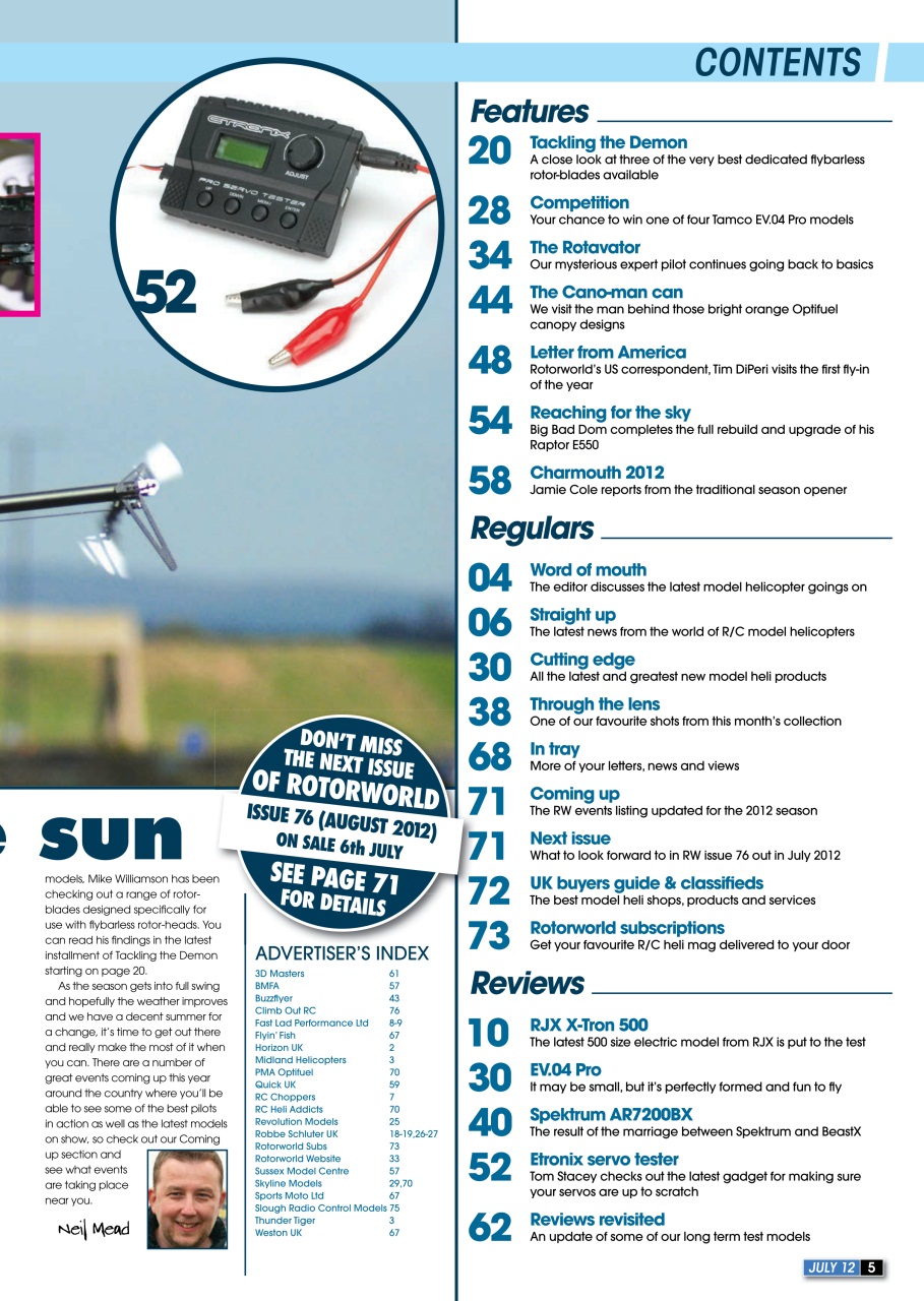 Radio Control Rotor World Preview Pages