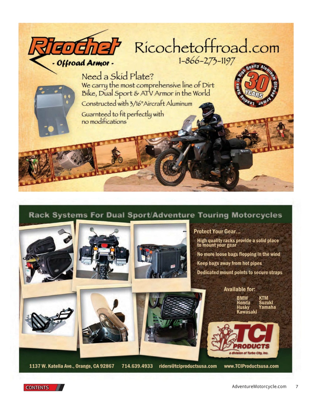 Adventure Motorcycle Preview Pages