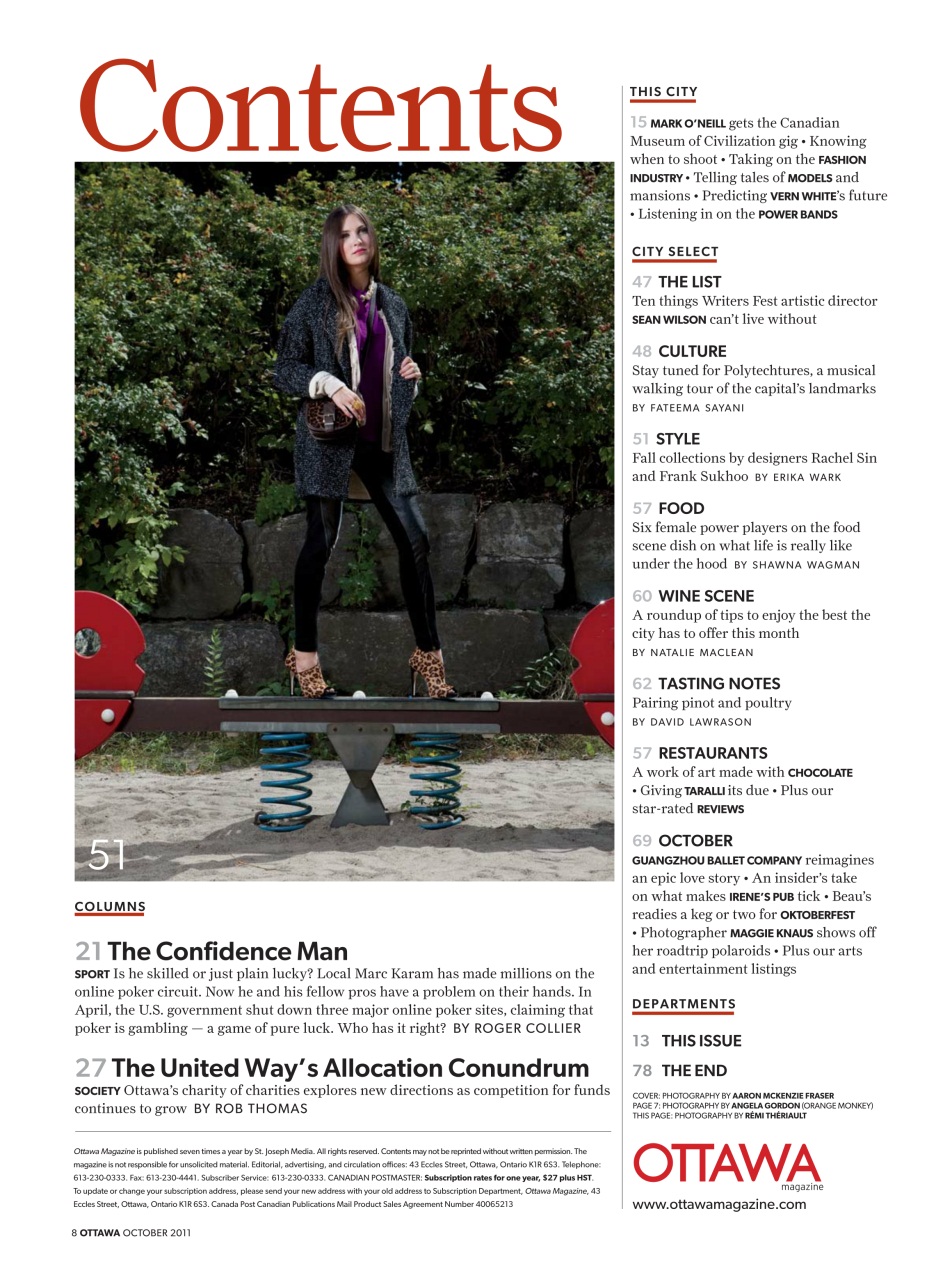 Ottawa Magazine Preview Pages
