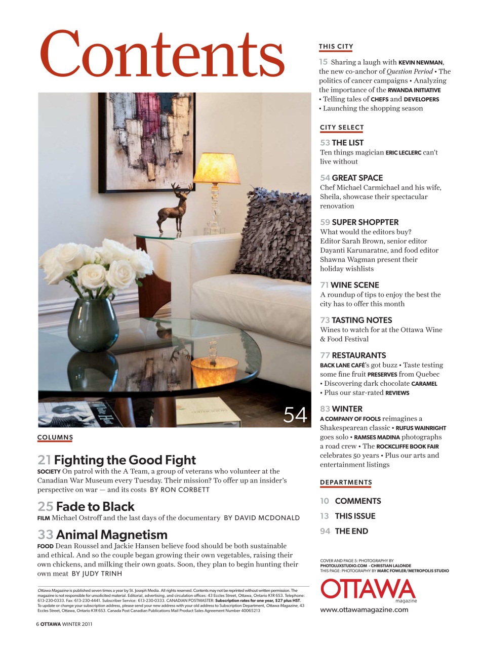 Ottawa Magazine Preview Pages