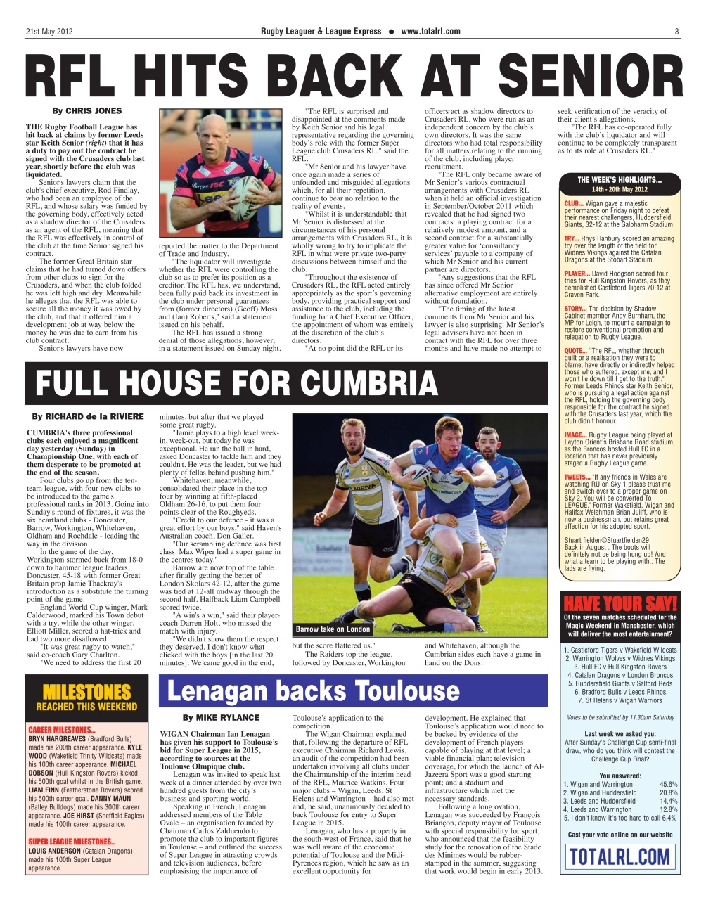 League Express Preview Pages