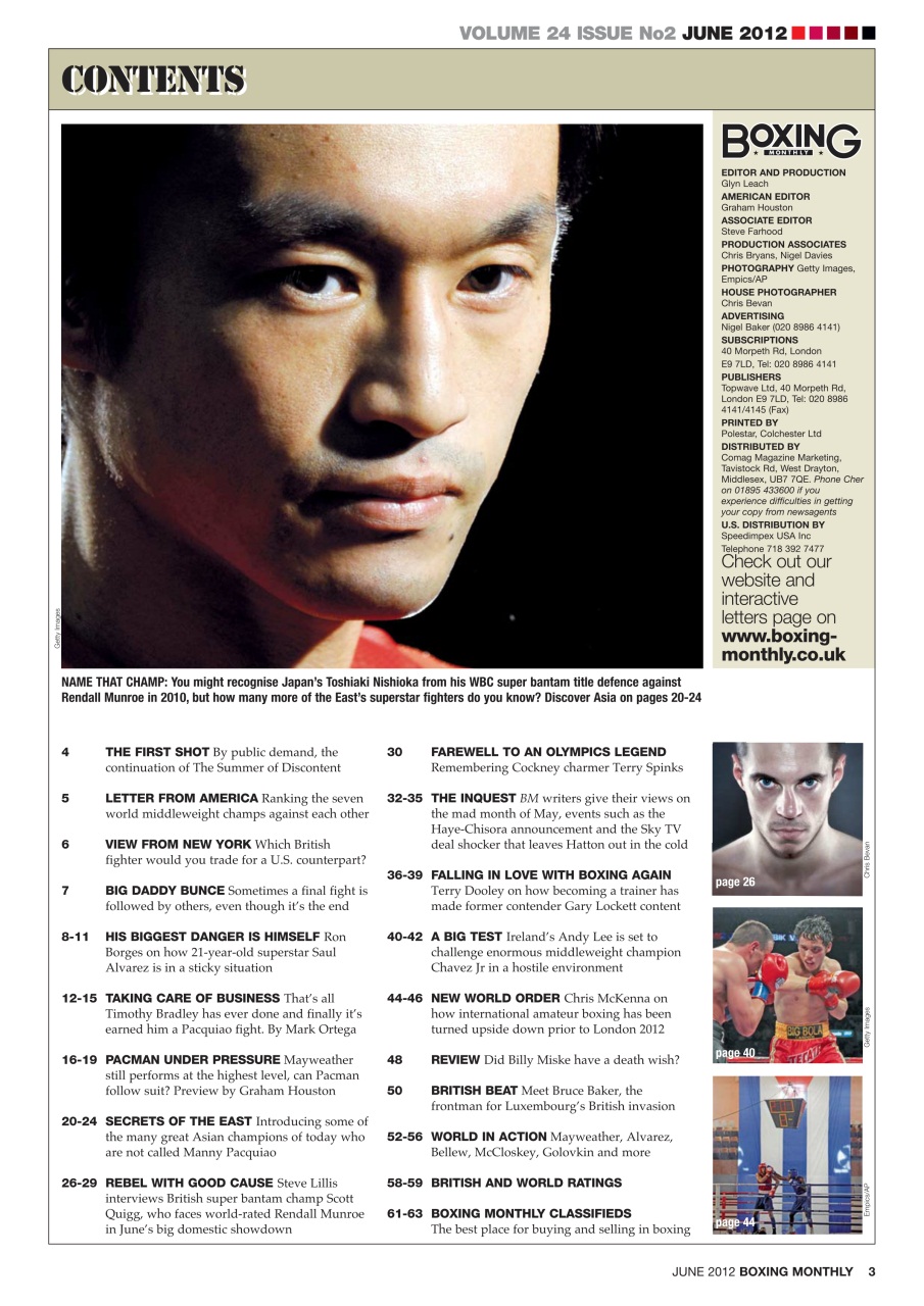 Boxing Monthly Preview Pages