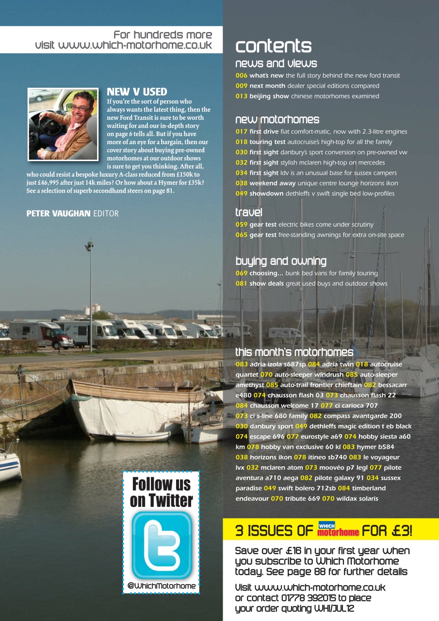 What Motorhome magazine Preview Pages