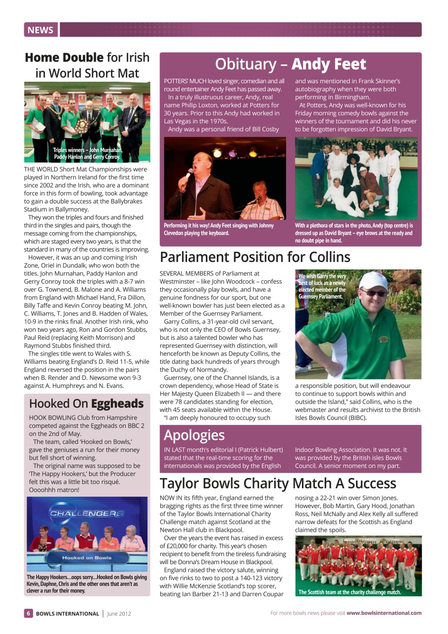 Bowls International Preview Pages