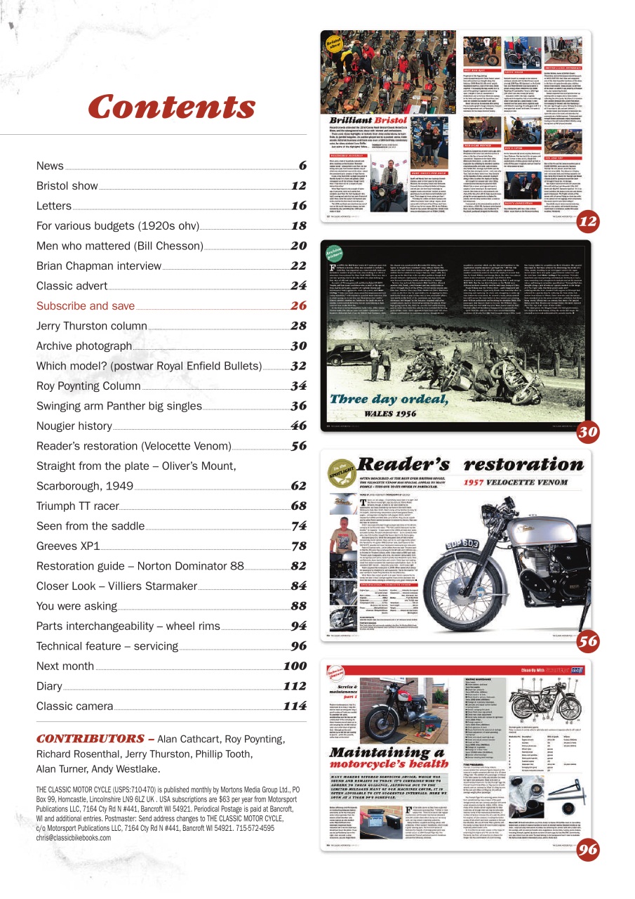 The Classic MotorCycle Preview Pages
