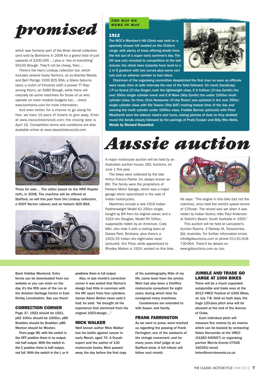 The Classic MotorCycle Preview Pages