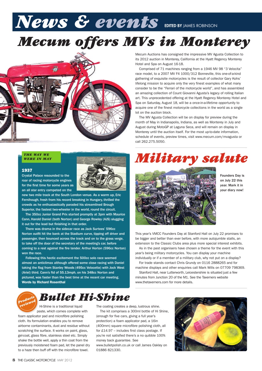 The Classic MotorCycle Preview Pages