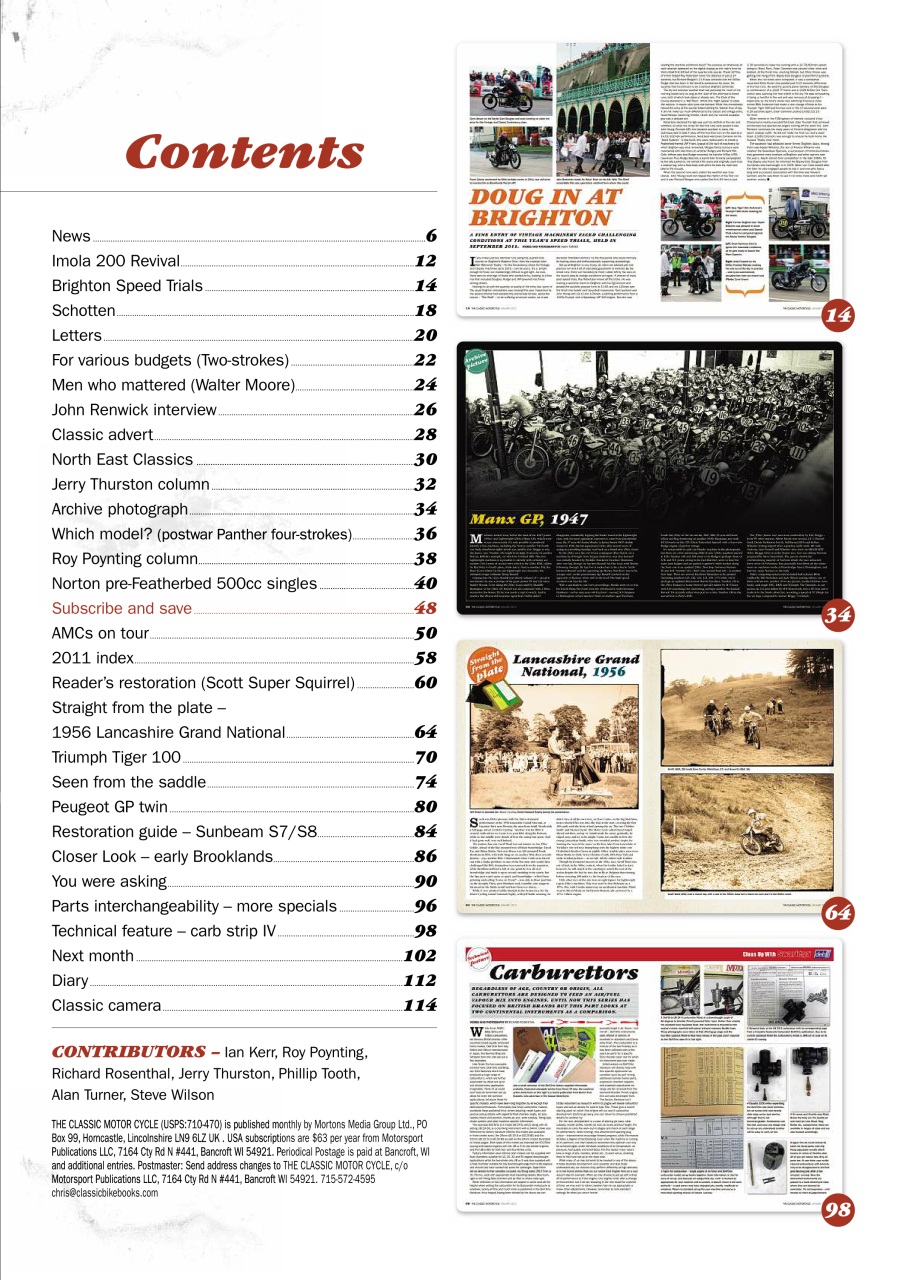 The Classic MotorCycle Preview Pages