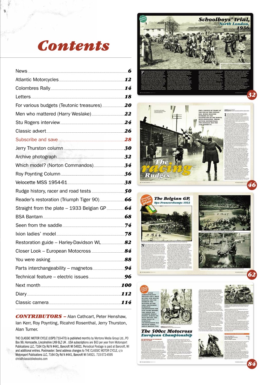 The Classic MotorCycle Preview Pages