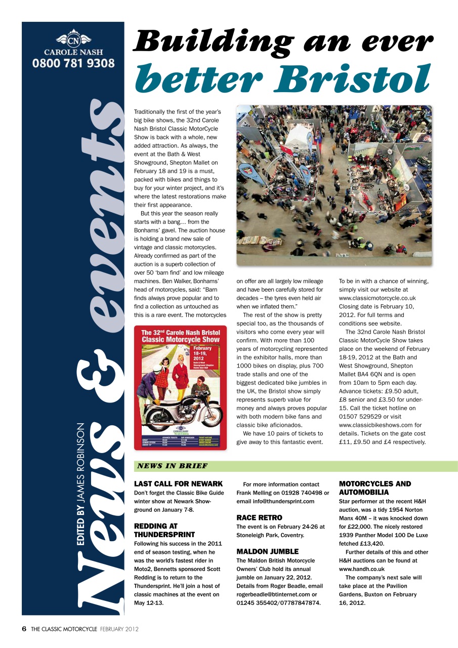 The Classic MotorCycle Preview Pages