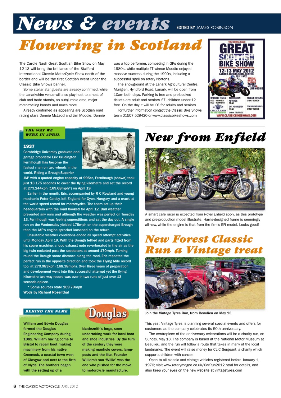 The Classic MotorCycle Preview Pages