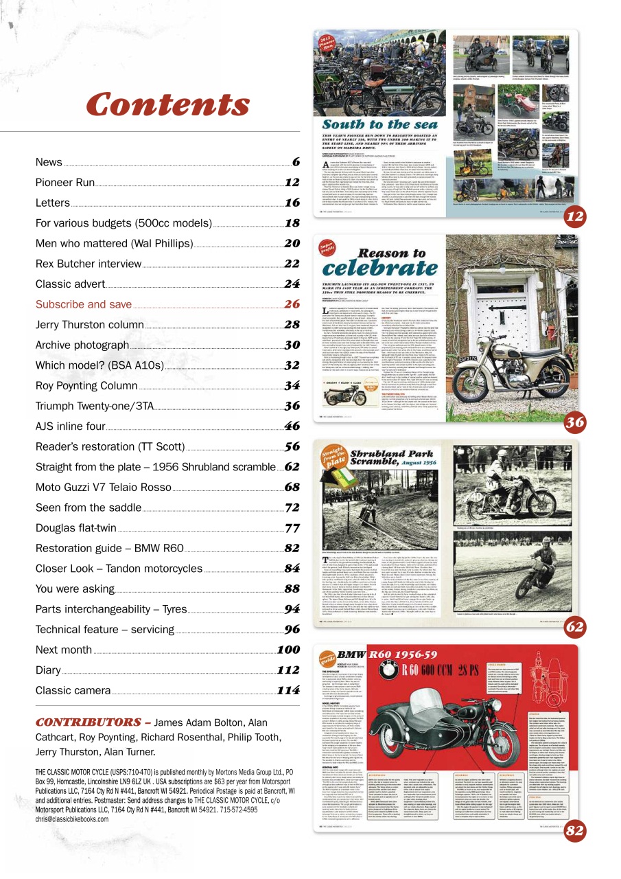 The Classic MotorCycle Preview Pages