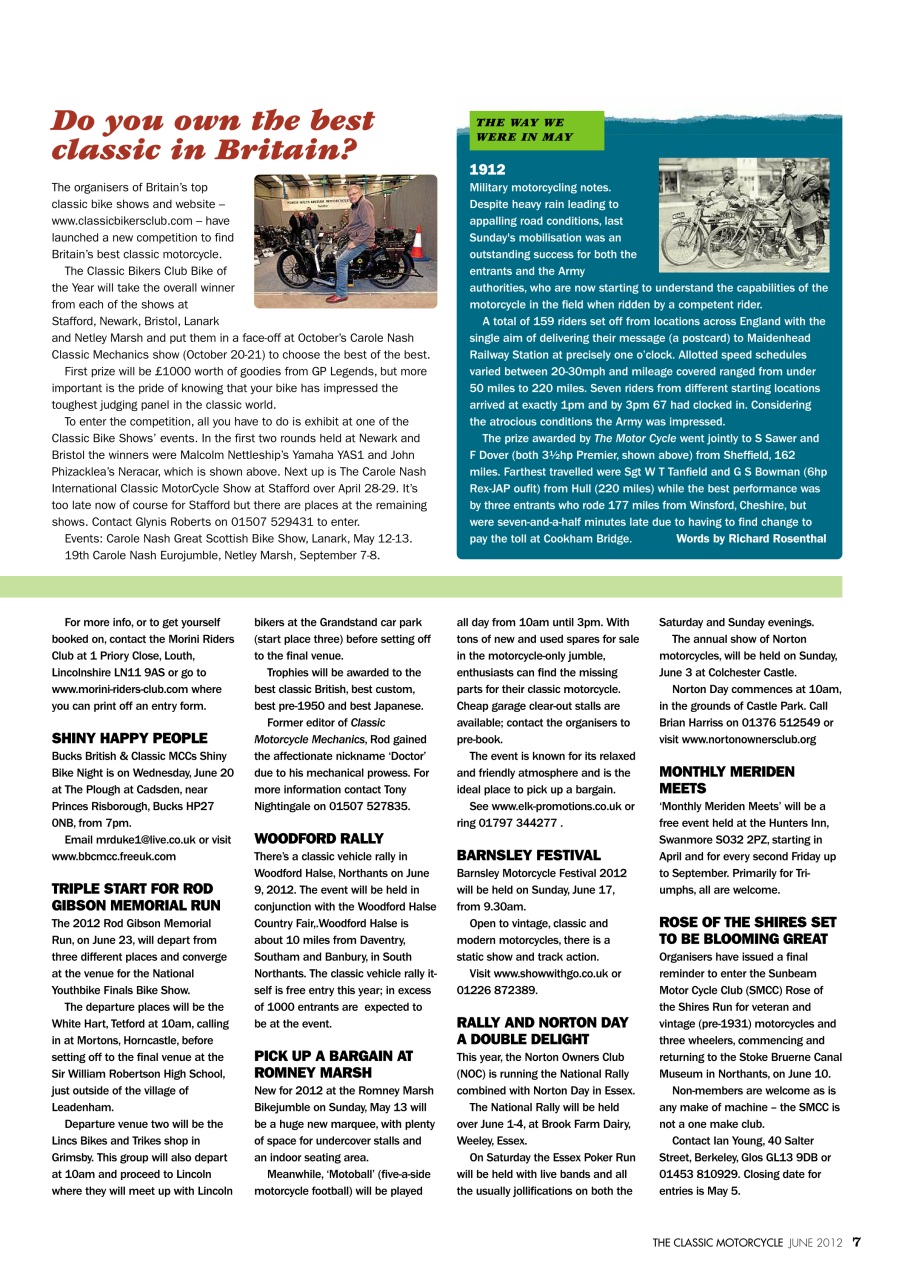 The Classic MotorCycle Preview Pages