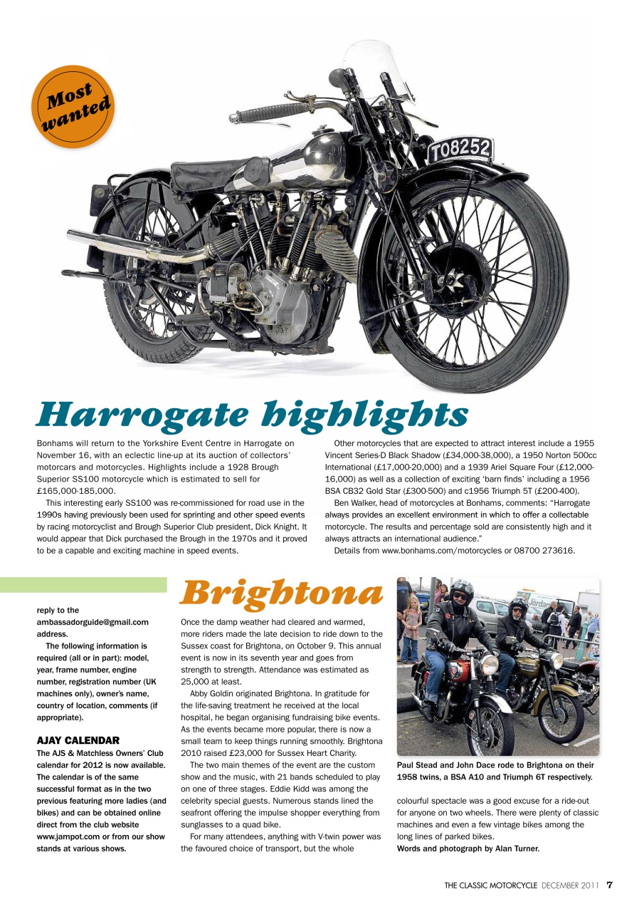 The Classic MotorCycle Preview Pages