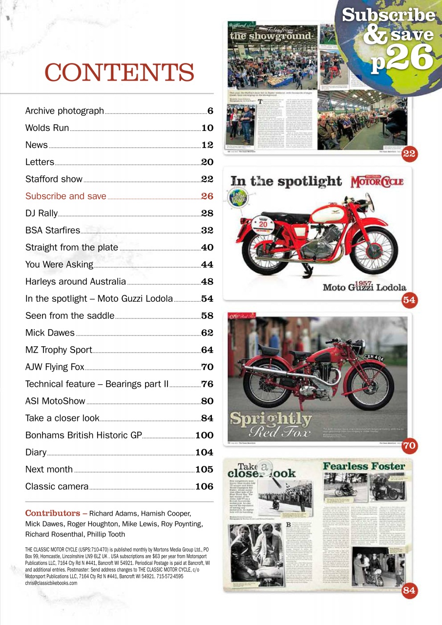 The Classic MotorCycle Preview Pages