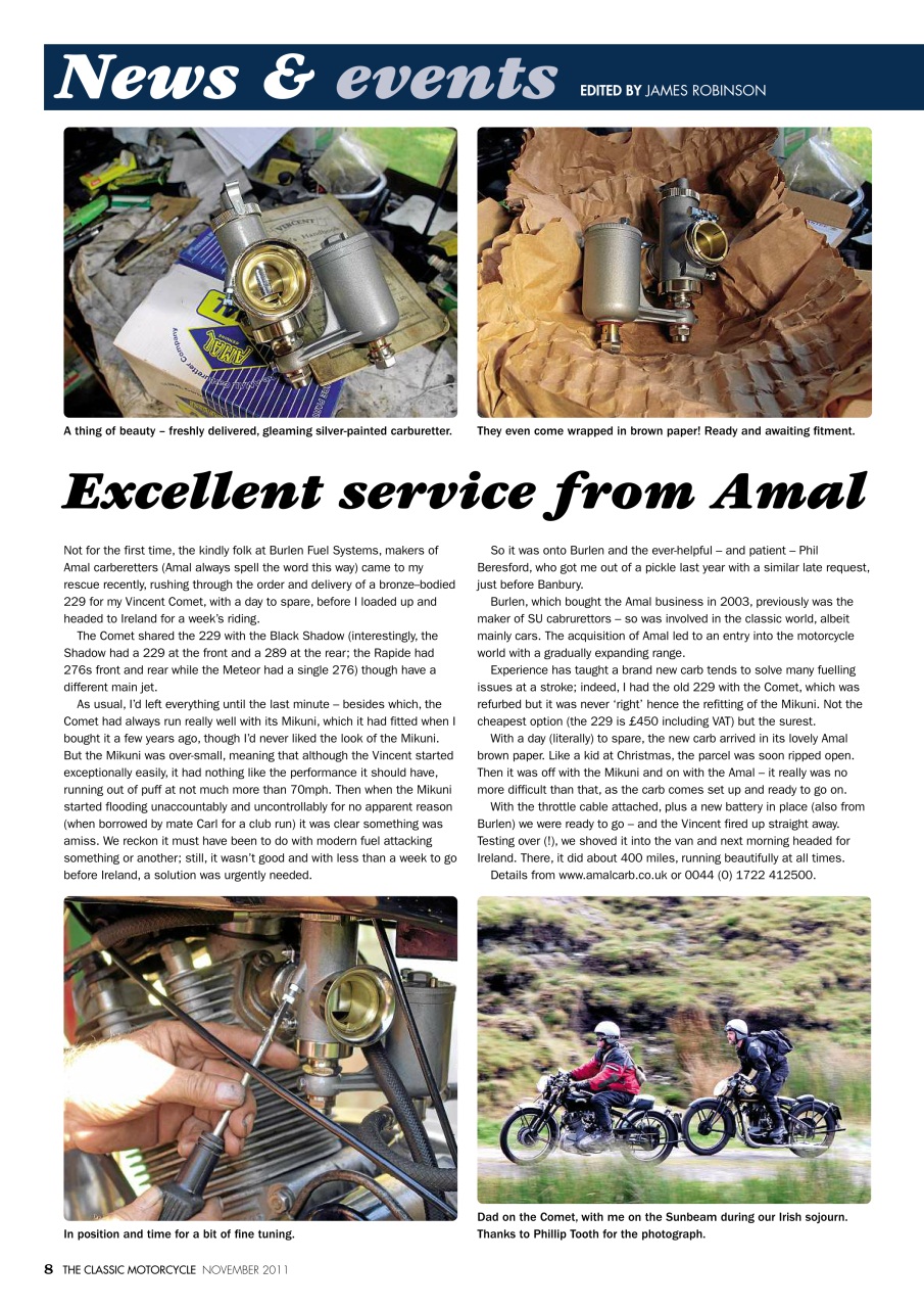 The Classic MotorCycle Preview Pages