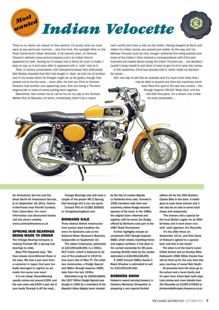 The Classic MotorCycle Preview Pages