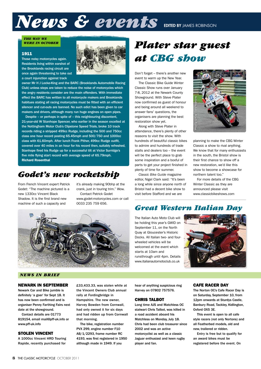The Classic MotorCycle Preview Pages
