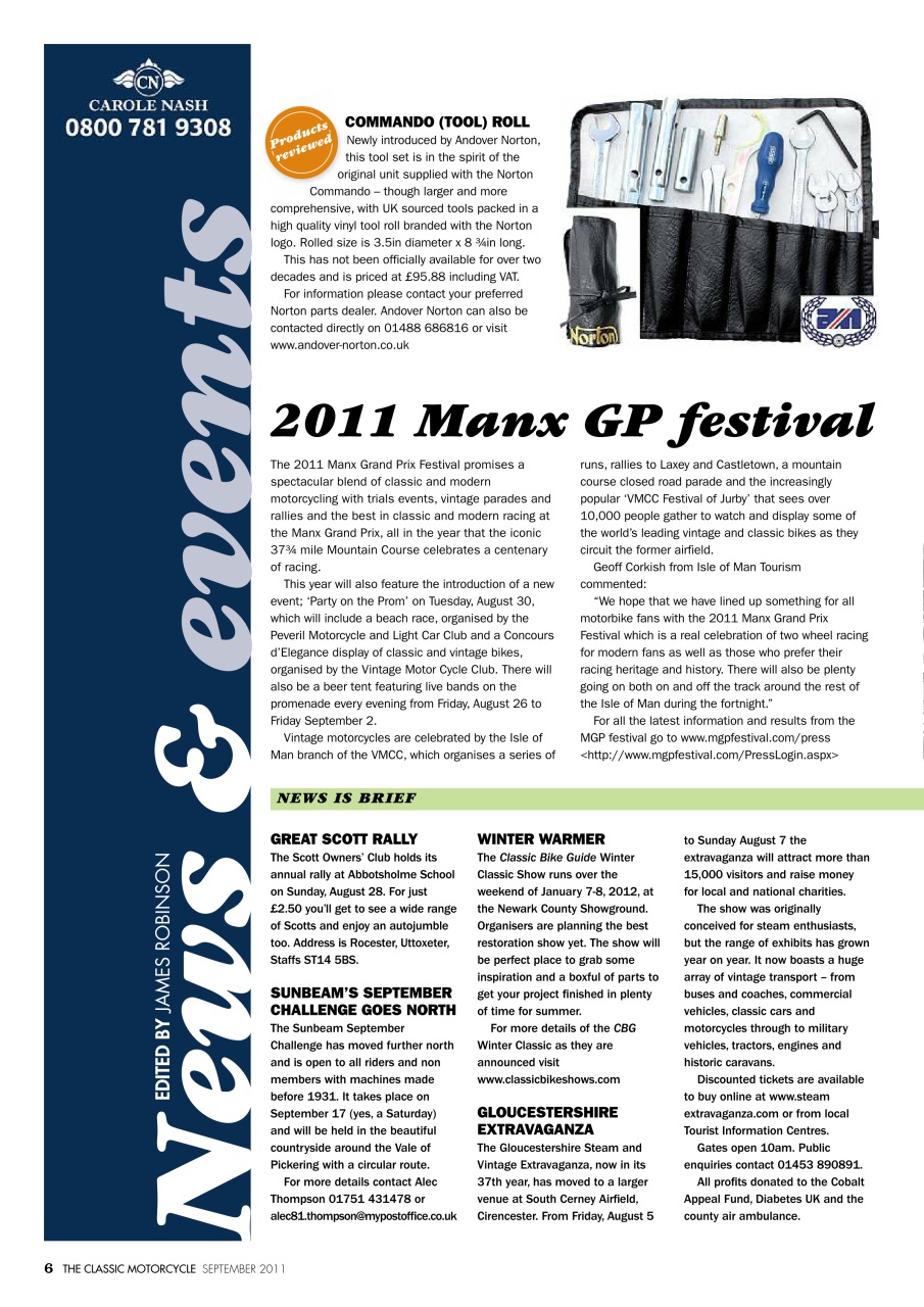 The Classic MotorCycle Preview Pages