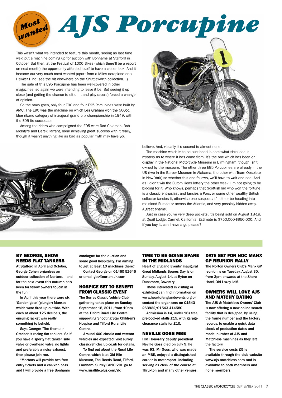 The Classic MotorCycle Preview Pages