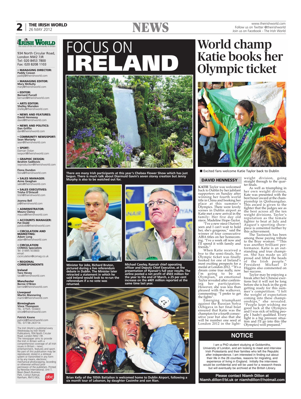 Irish World Preview Pages