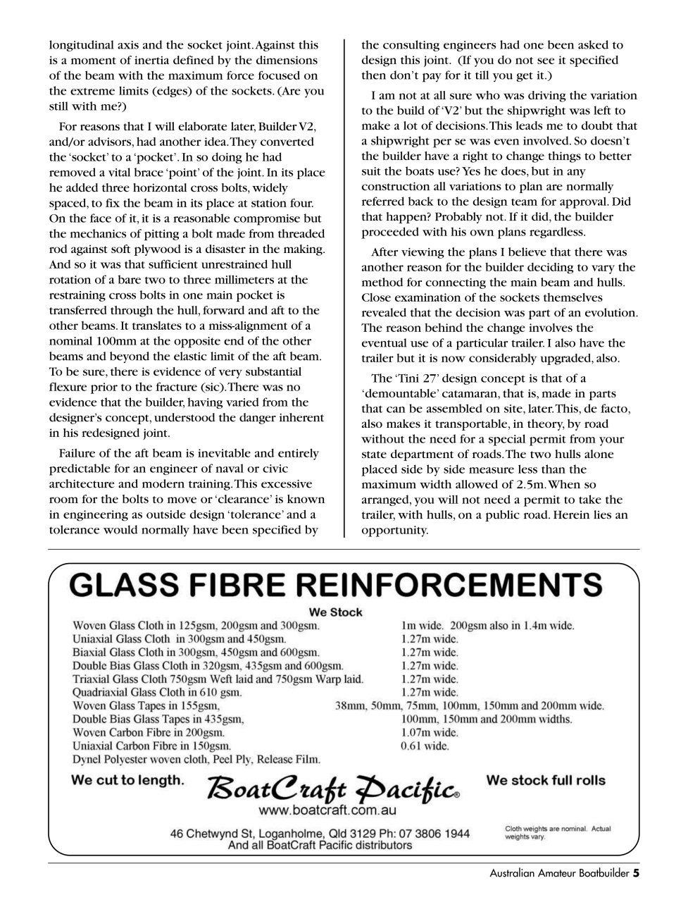 Australian Amateur Boat Builder Preview Pages