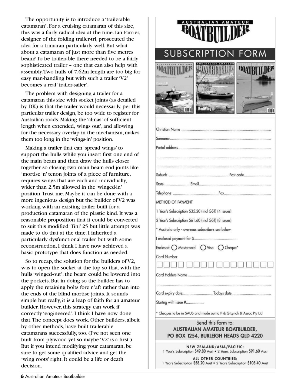 Australian Amateur Boat Builder Preview Pages