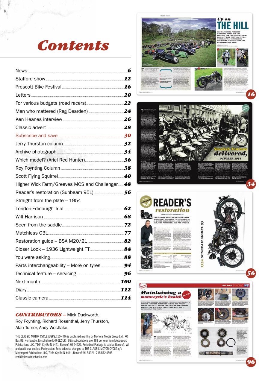 The Classic MotorCycle Preview Pages