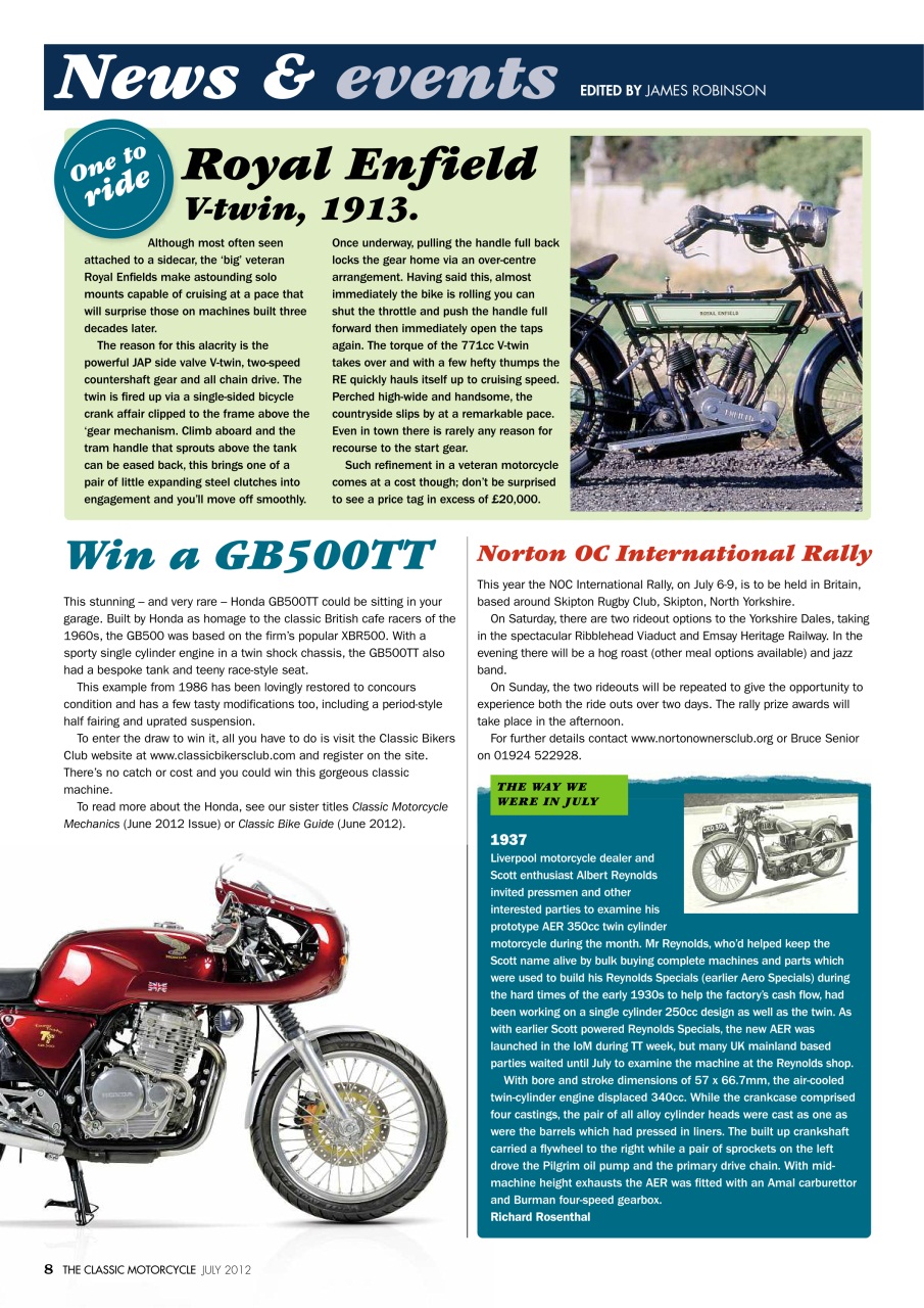 The Classic MotorCycle Preview Pages