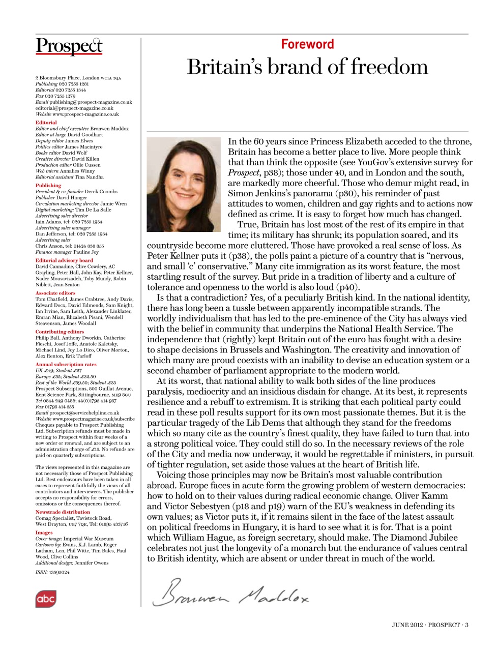 Prospect Magazine Preview Pages