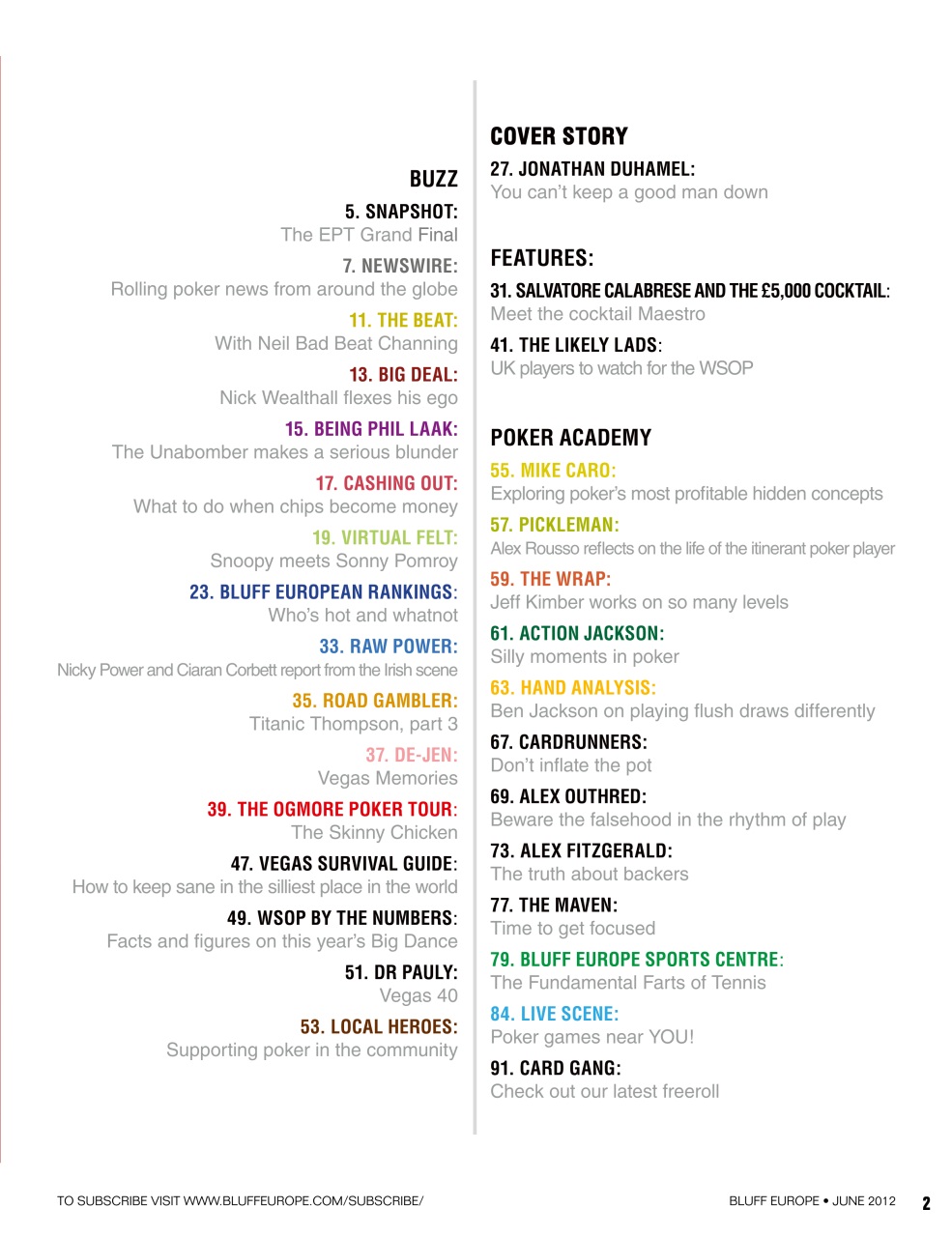 Bluff Europe Preview Pages