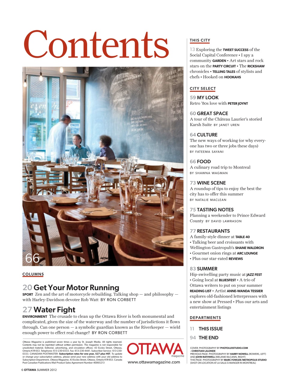 Ottawa Magazine Preview Pages