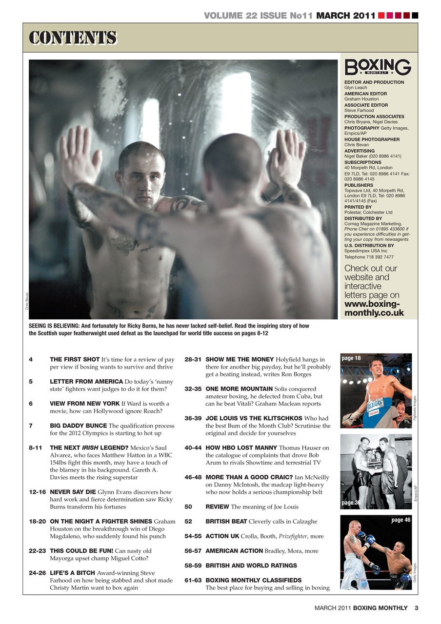 Boxing Monthly Preview Pages
