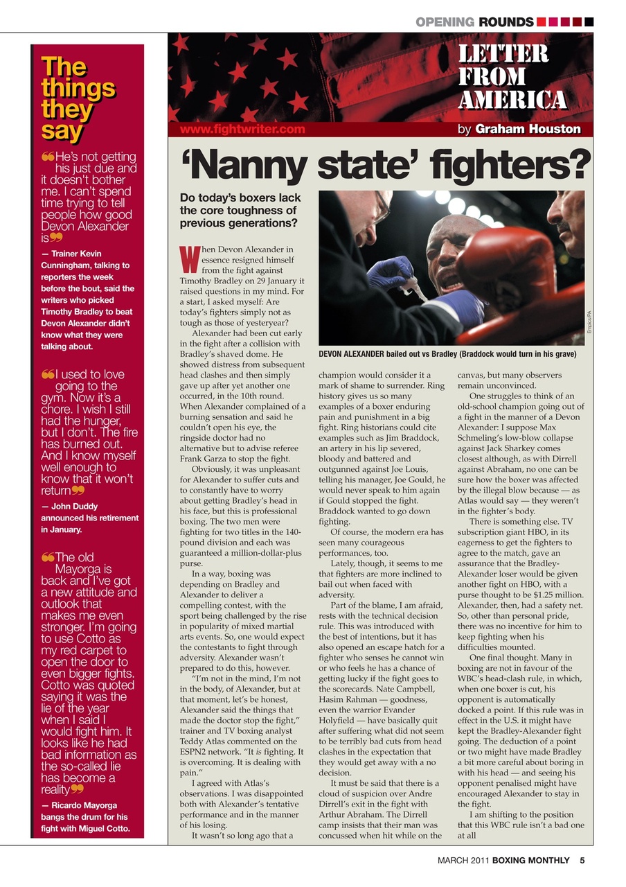 Boxing Monthly Preview Pages