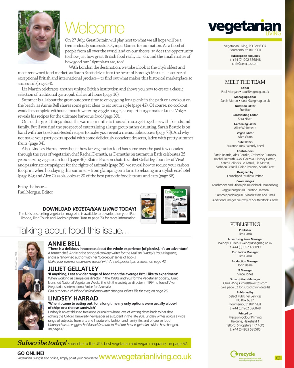 Vegetarian Living Preview Pages