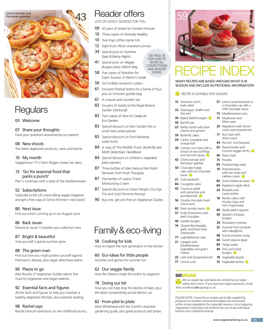 Vegetarian Living Preview Pages