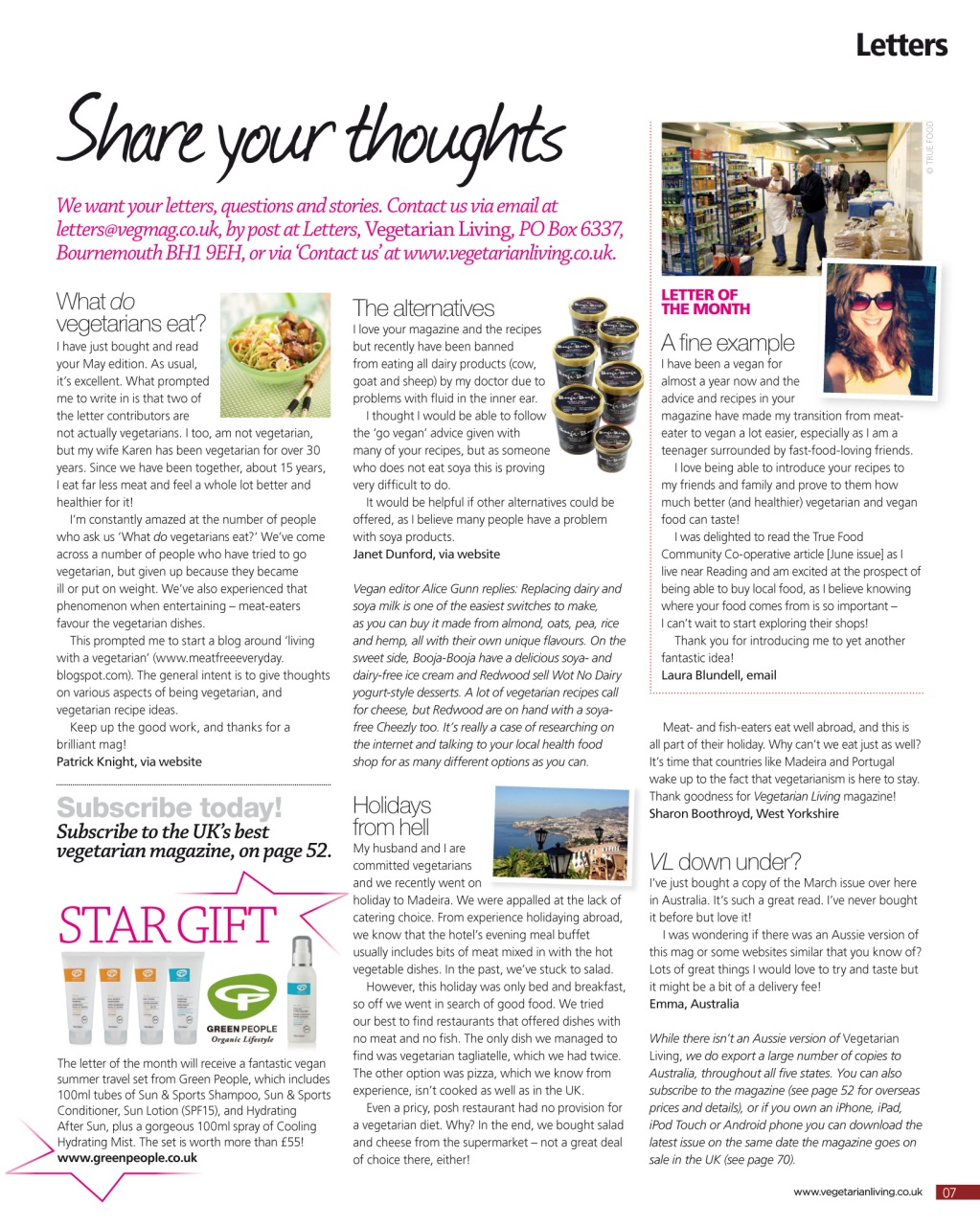 Vegetarian Living Preview Pages