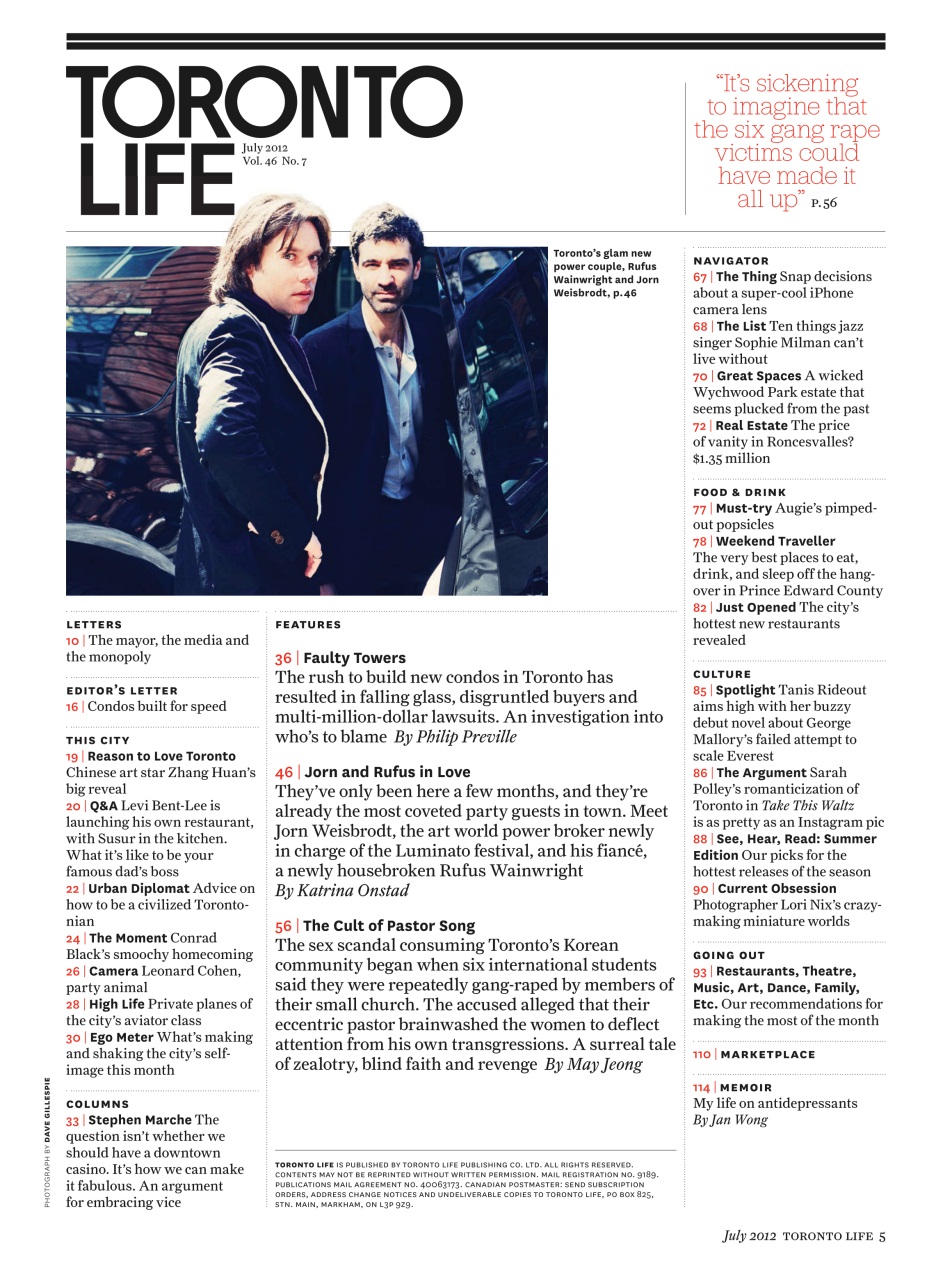 Toronto Life Preview Pages