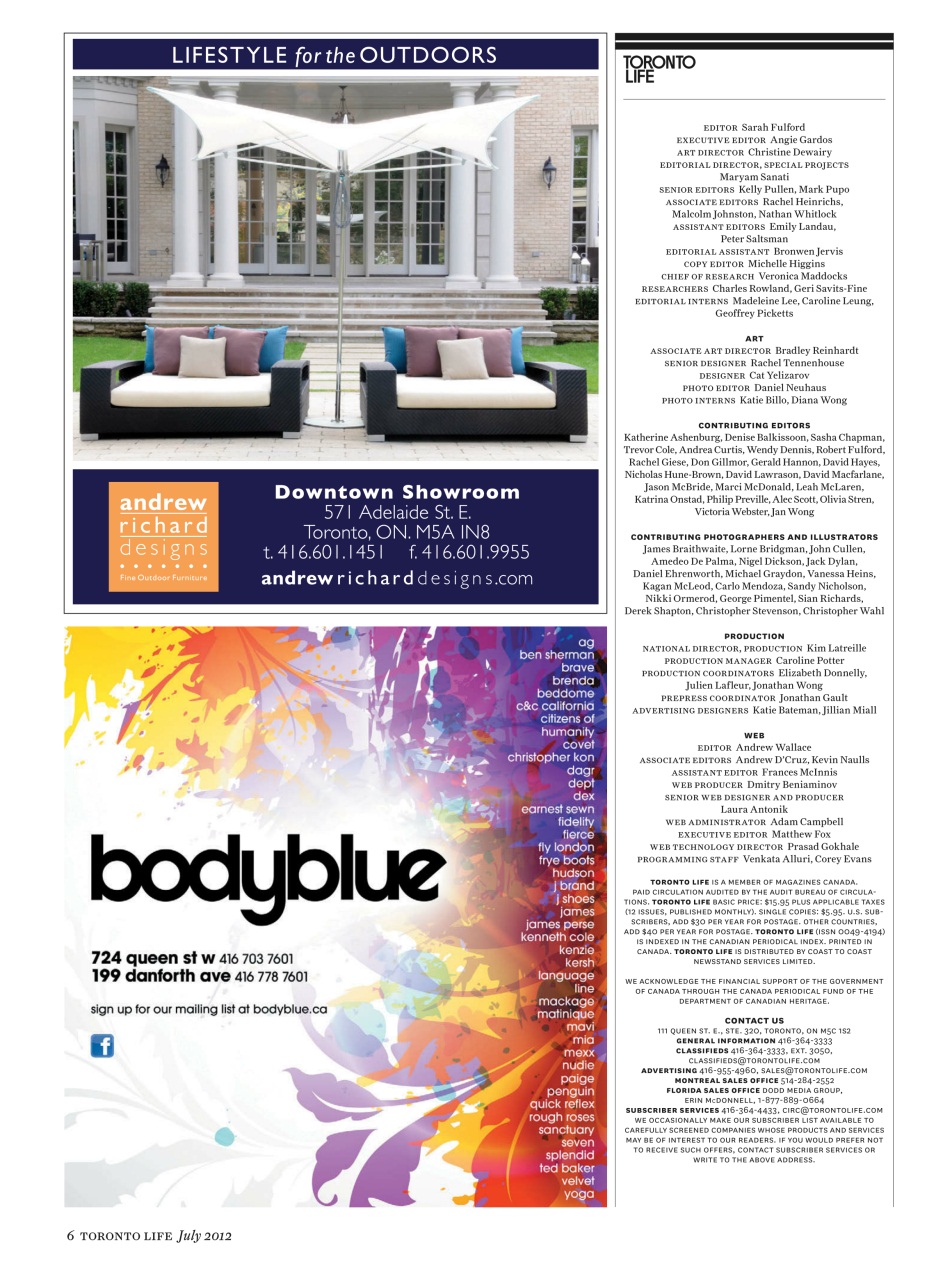 Toronto Life Preview Pages